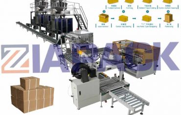 Linea di produzione di imballaggi per il riempimento automatico di scatole di cartone
