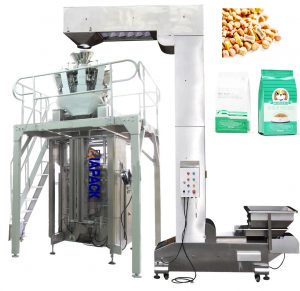 Macchina imballatrice completamente automatica per sacchetti con sigillo quadruplo per alimenti