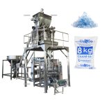 Macchina automatica per la pesatura e il riempimento del ghiaccio tritato
