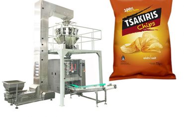 Confezionatrice automatica per snack con patatine fritte