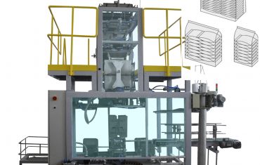 Linea di confezionamento automatica per balle di sacchi morbidi