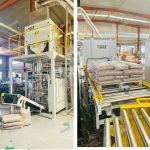 15KG Pellet di legno pesatura riempimento insacco La linea di pallettizzazione è pronta per la consegna