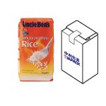 Sacco a fondo piatto con etichettatura superiore per grano