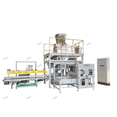 Macchina automatica per riempimento e pesatura di alimenti per animali domestici a bocca aperta